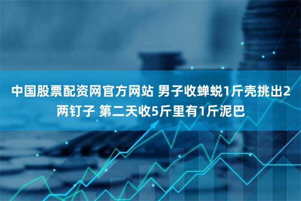 中国股票配资网官方网站 男子收蝉蜕1斤壳挑出2两钉子 第二天收5斤里有1斤泥巴